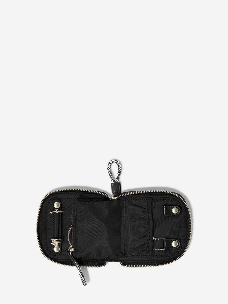 Recycled Nylon Black Compact Jewellery Roll