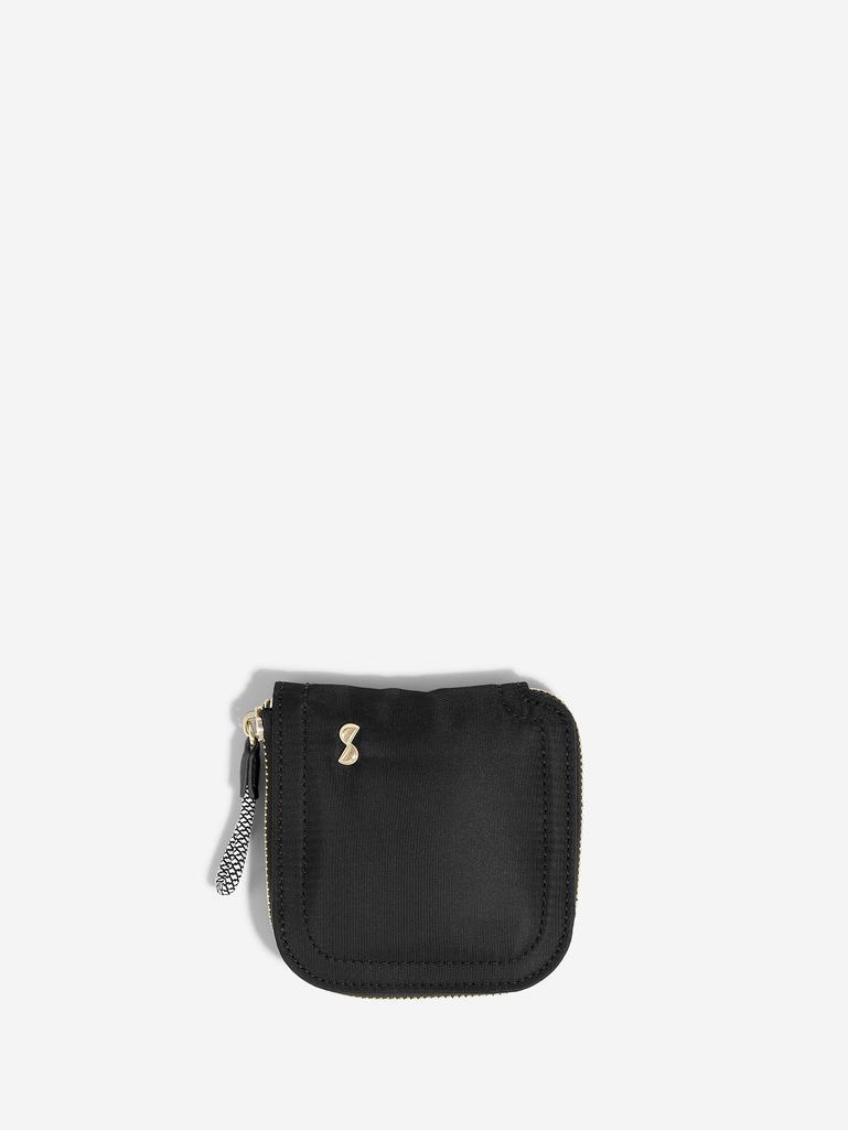 Recycled Nylon Black Compact Jewellery Roll
