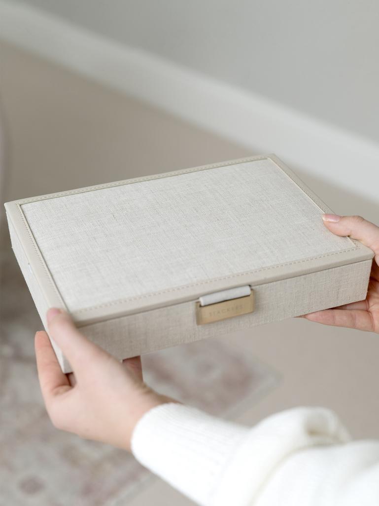 Oatmeal & Linen Classic Jewellery Box Lid