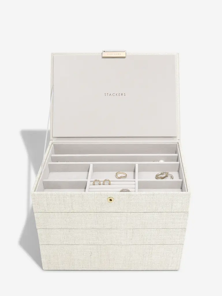 Oatmeal & Linen Classic Jewellery Box Set of 4
