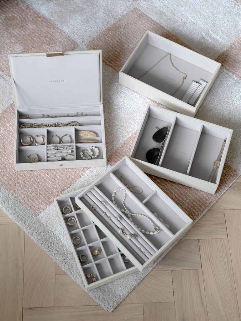 Oatmeal & Linen Classic Jewellery Box Set of 5