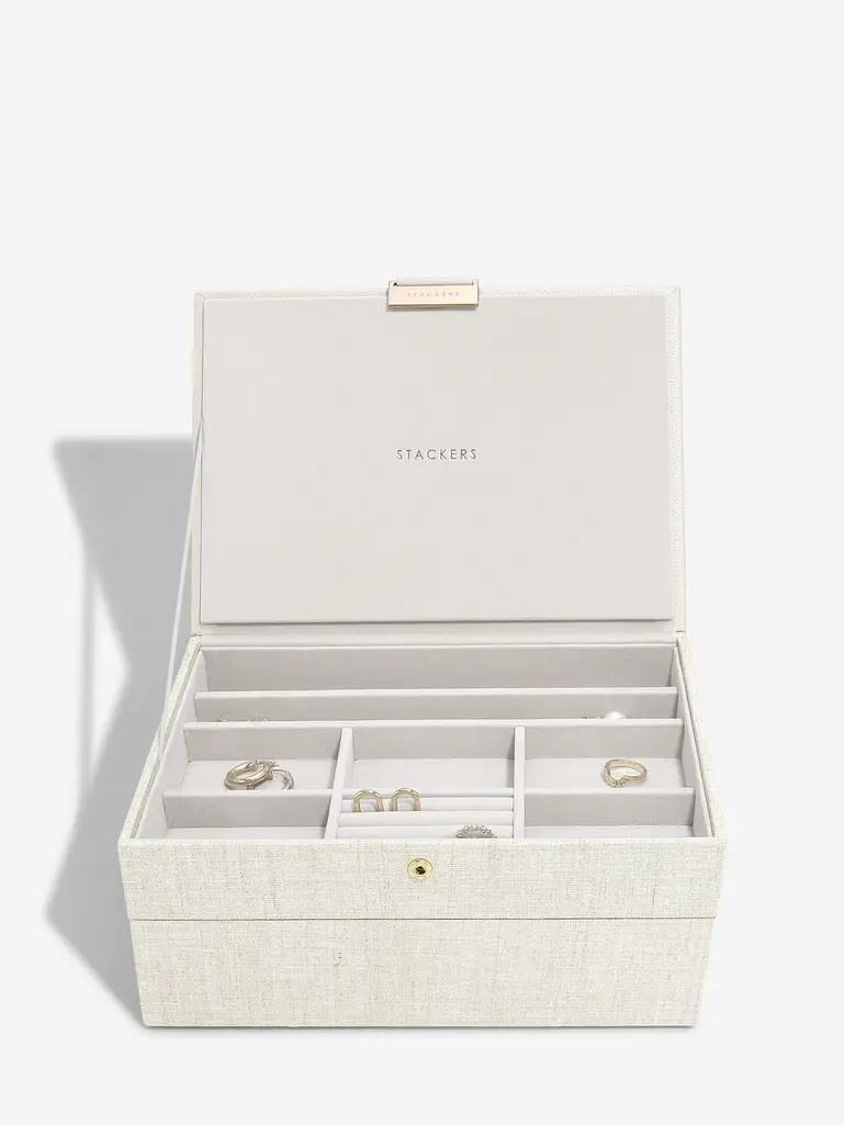 Oatmeal & Linen Classic Jewellery Box Set of 2