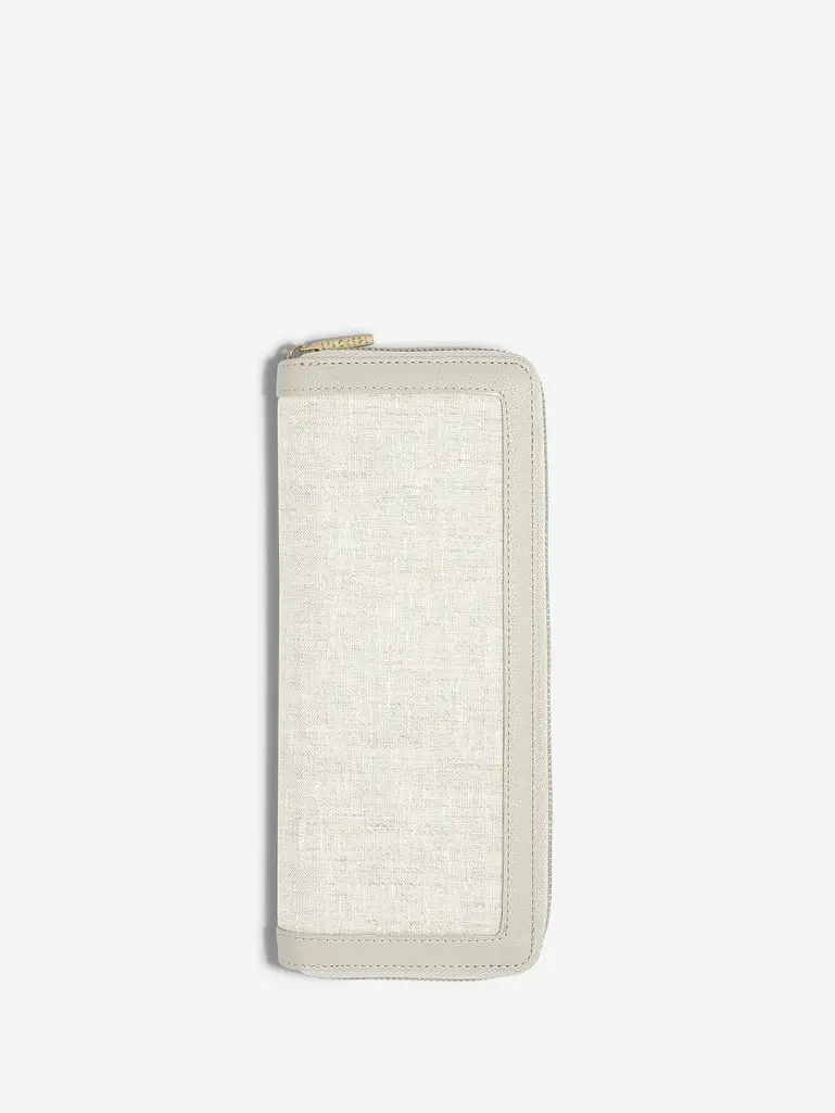 Oatmeal & Linen Jewellery Roll