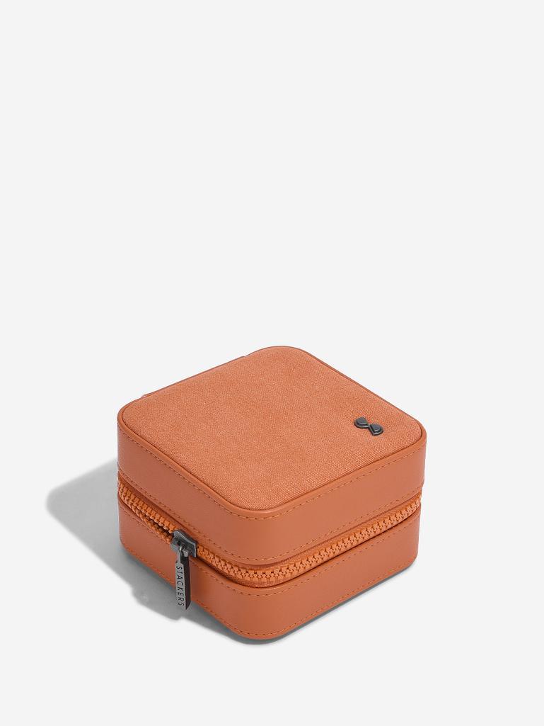 Orange Canvas Watch & Jewellery Box