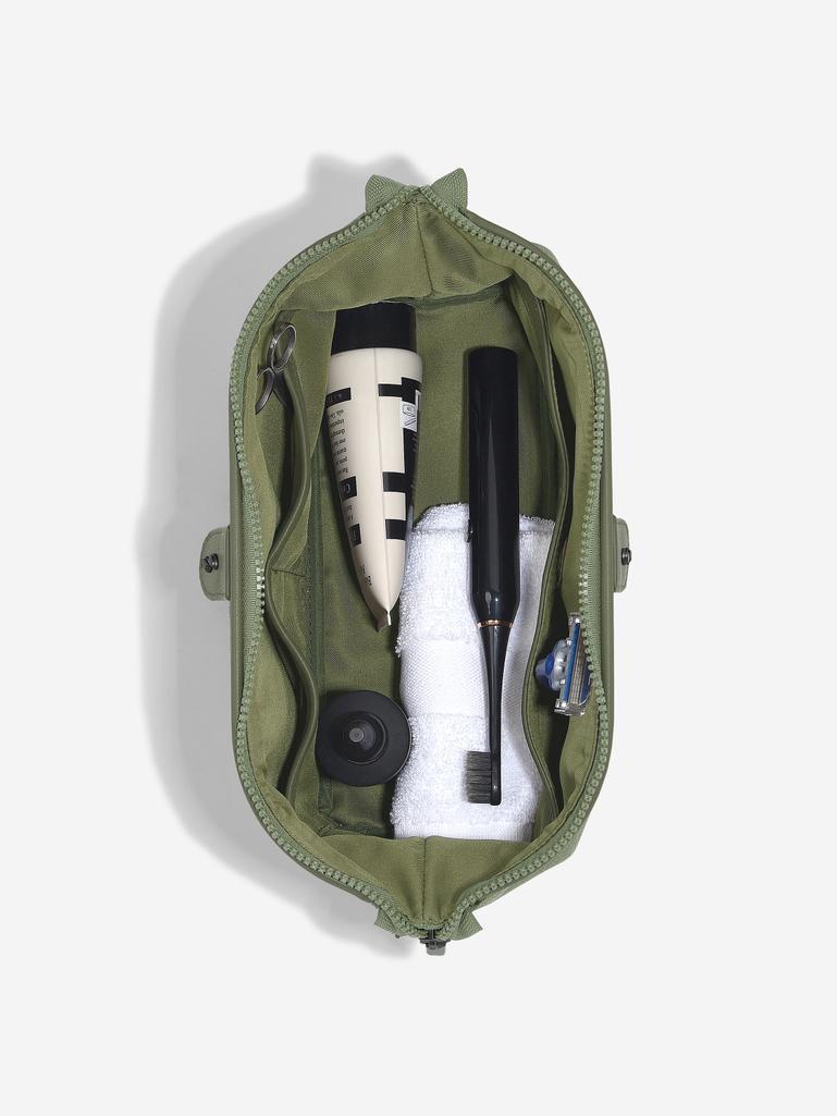 Green Large Canvas Washbag
