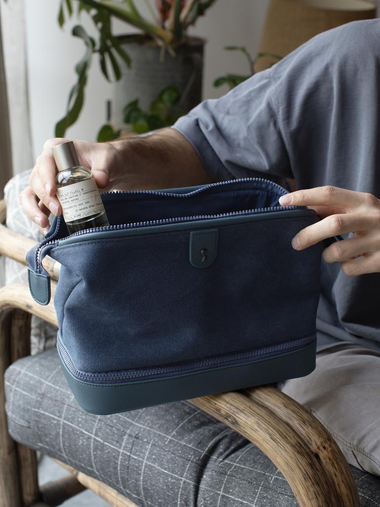 Blue Large Canvas Washbag