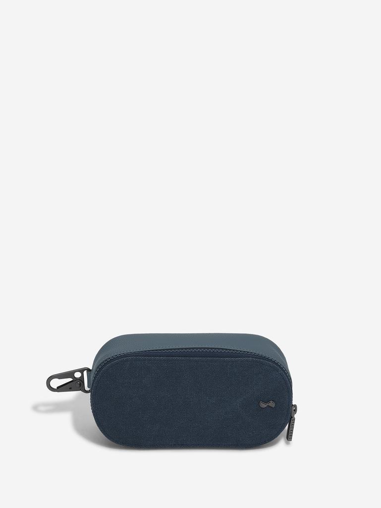 Blue Canvas Clip-On Tech Pouch