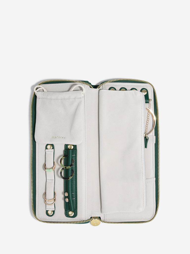 Forest Green Jewellery Roll