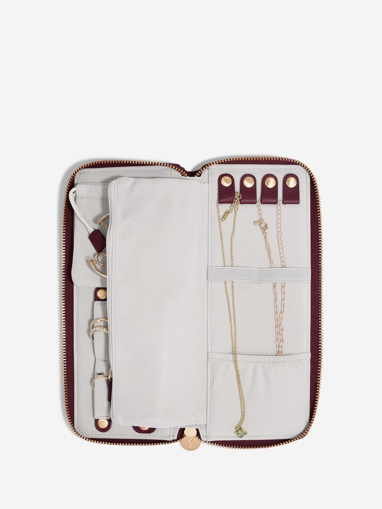 Burgundy Jewellery Roll