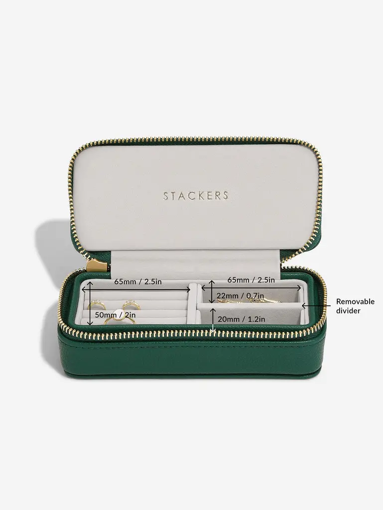 Forest Green Medium Travel Jewellery box