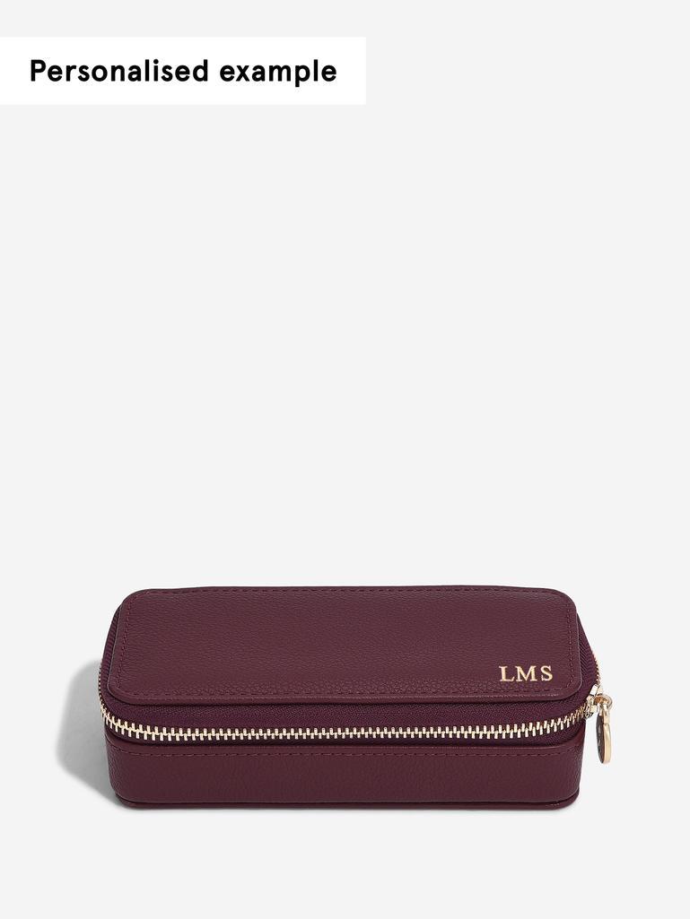Burgundy Medium Travel Jewellery box