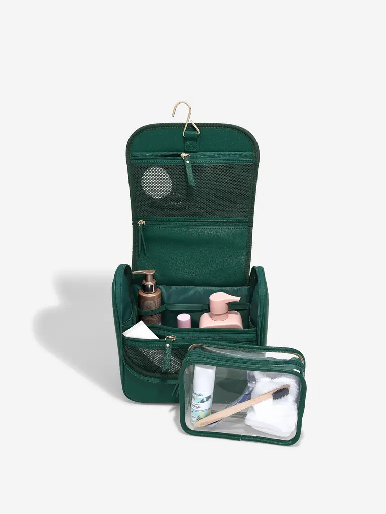 Forest Green Hanging Washbag