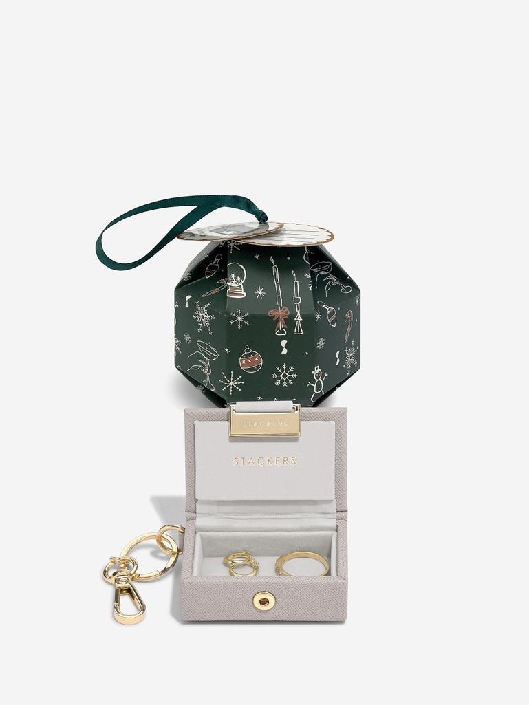 Taupe Nano Jewellery Box Keyring Bauble