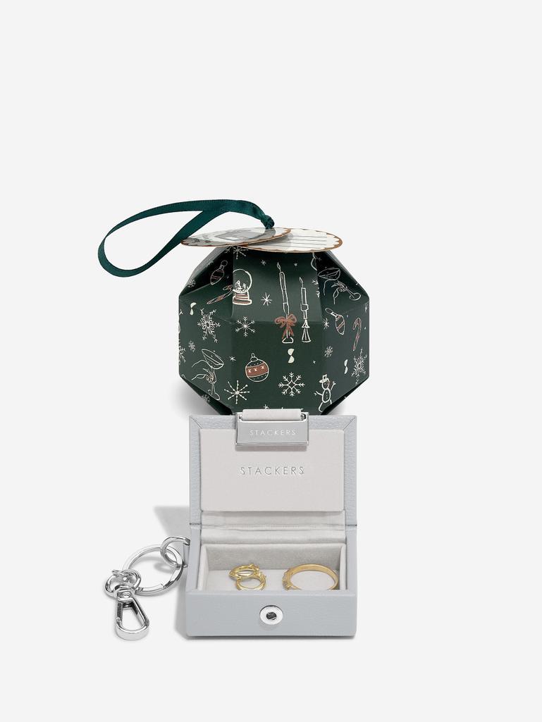 Pebble Grey Nano Jewellery Box Keyring Bauble