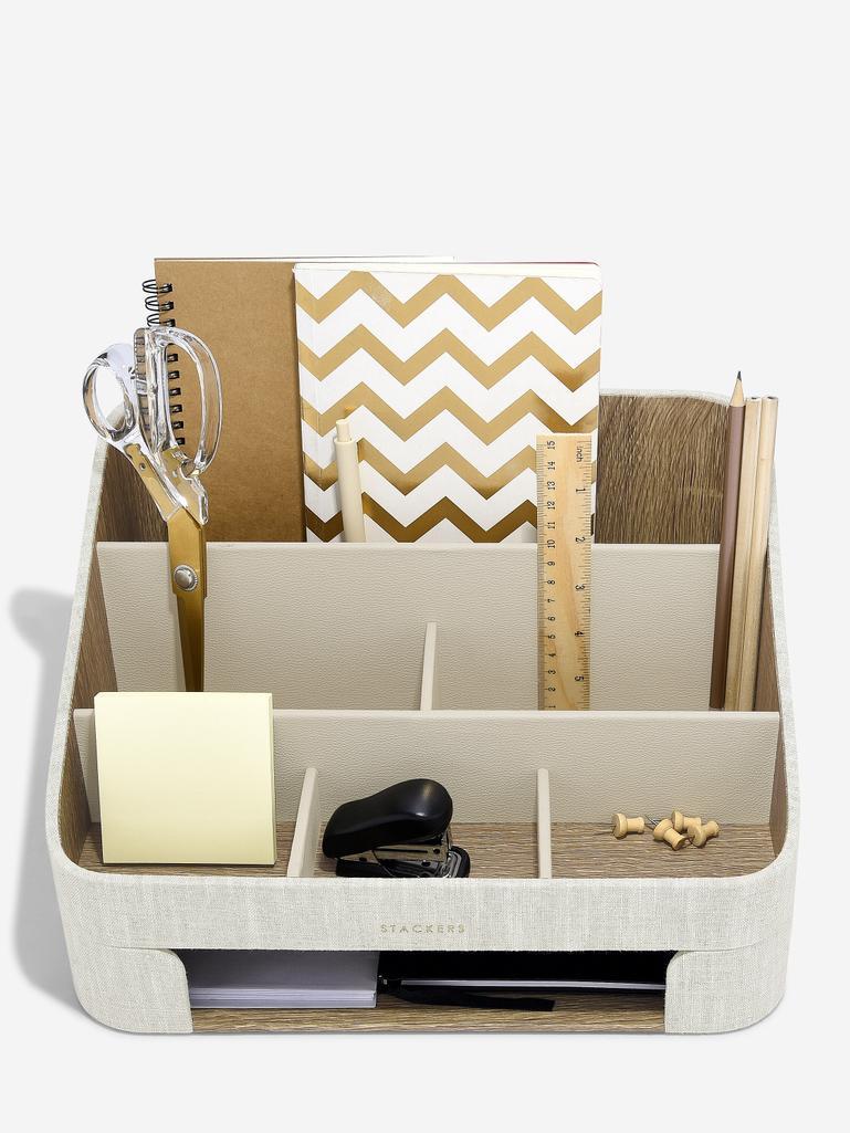 Oatmeal & Linen Desk Organiser Set
