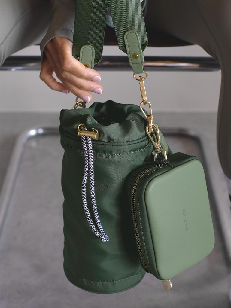 Recycled Nylon Green Bottle Bag