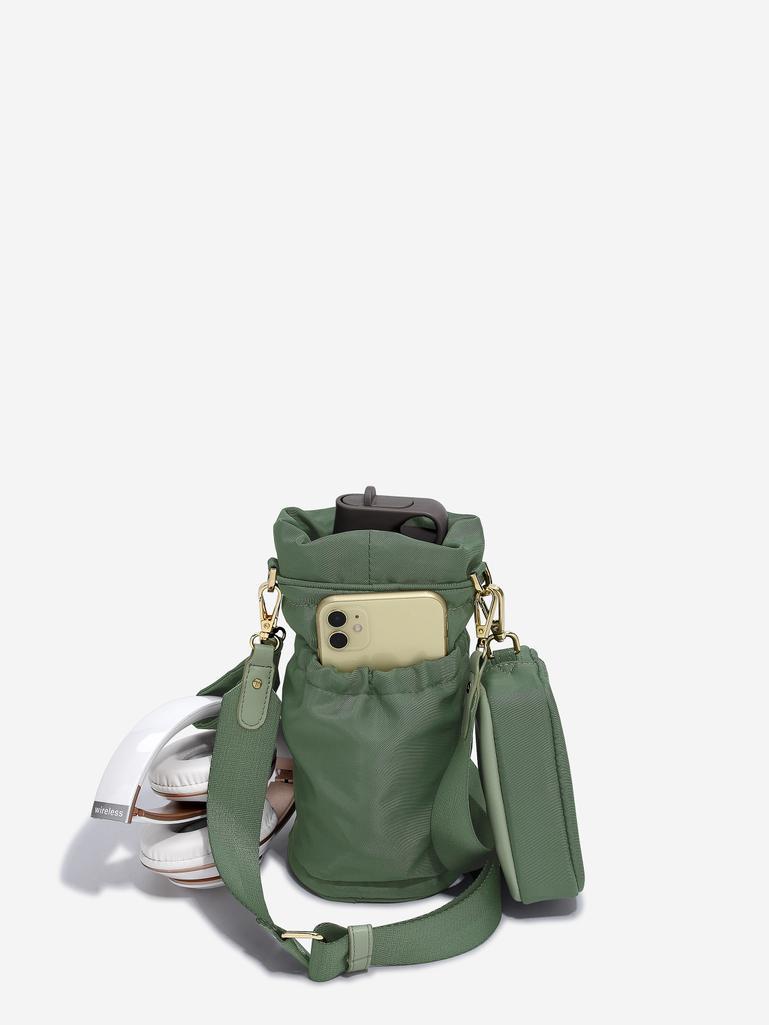 Recycled Nylon Green Bottle Bag