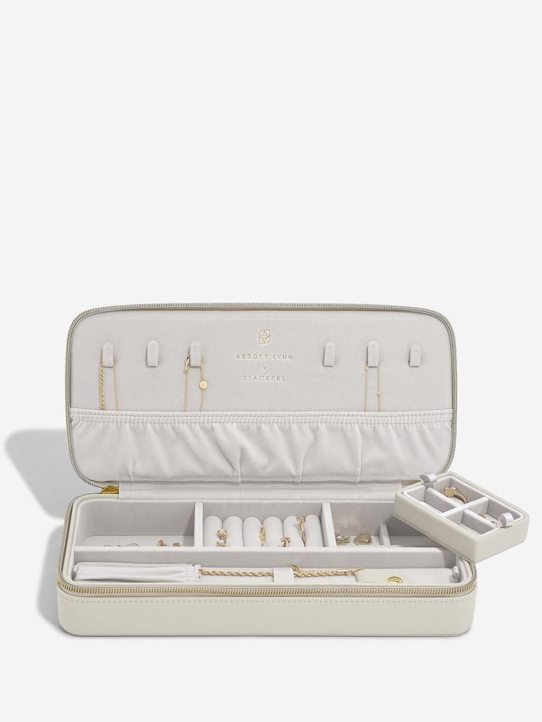 Abbott Lyon X Stackers Oatmeal Zipped Jewellery Box