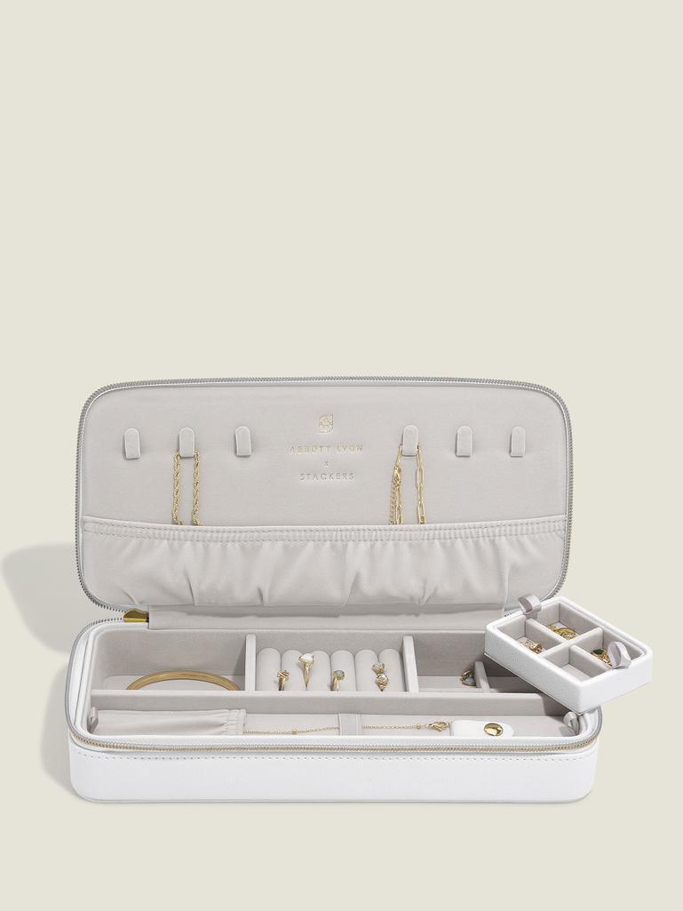 Abbott Lyon X Stackers White Zipped Jewellery Box