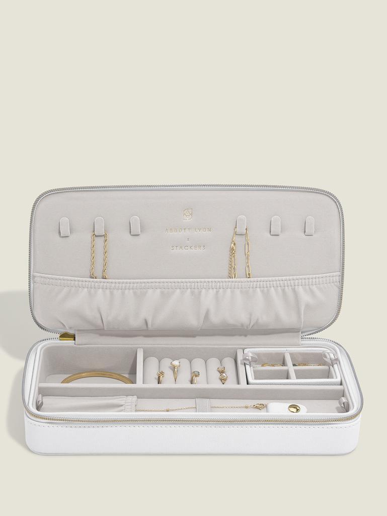Abbott Lyon X Stackers White Zipped Jewellery Box