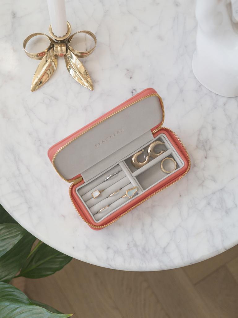 Grapefruit Medium Zipped Jewellery Box