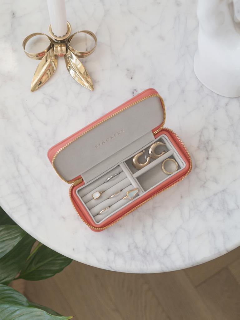 Grapefruit Mum Medium Zipped Jewellery Box