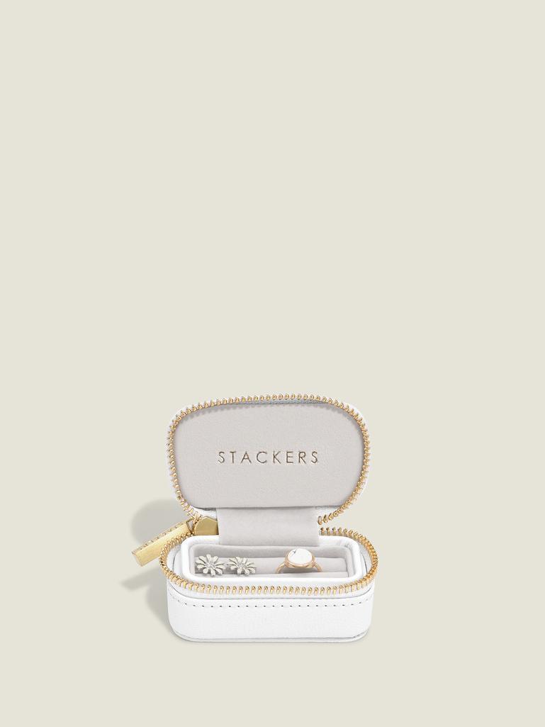 White Pebble Ring Box For Collars