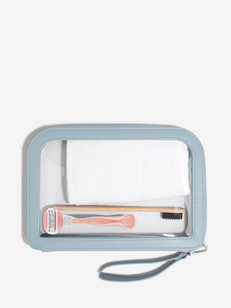 Dusky Blue Travel Pouch Set