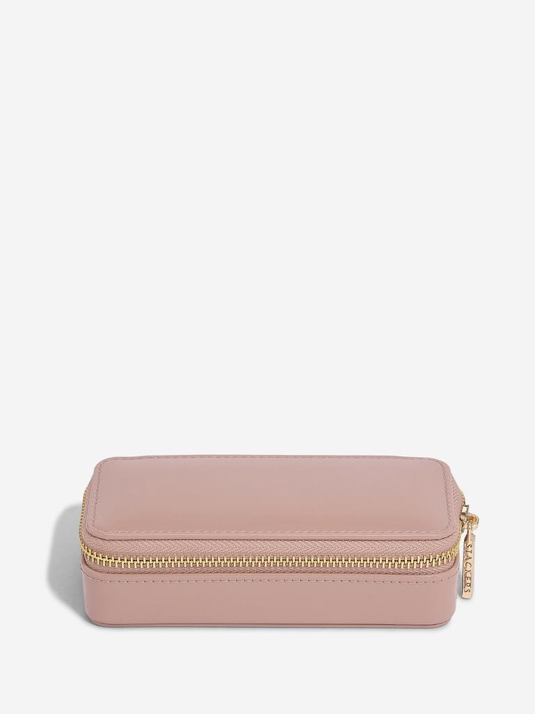 Patent Rose Medium Travel Jewellery Box