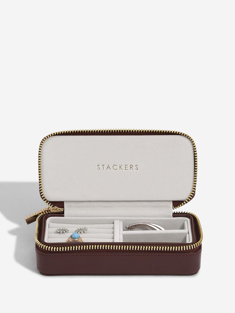 Patent Cherry Medium Travel Jewellery Box