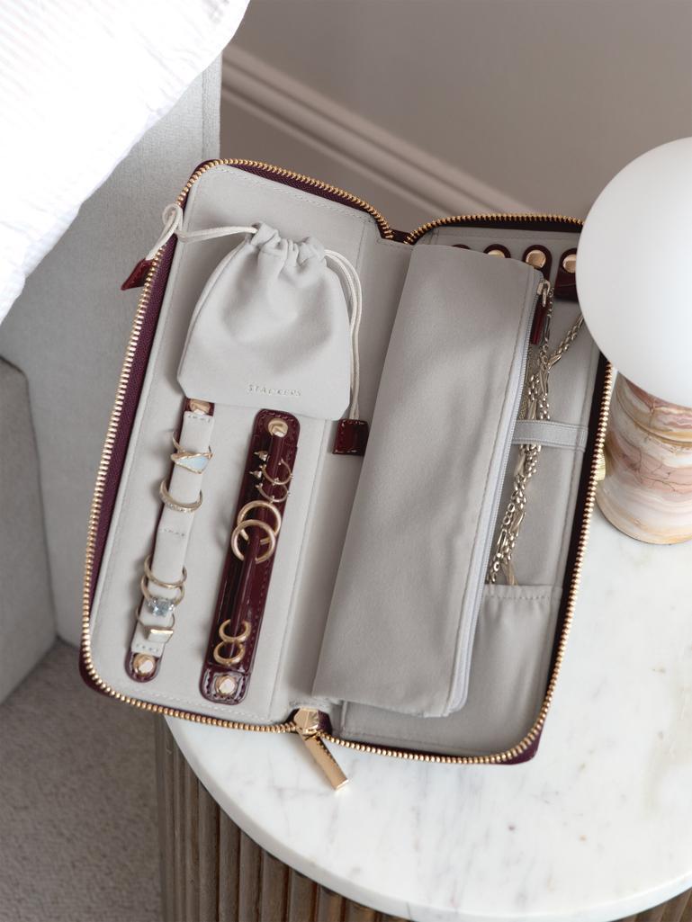 Patent Cherry Jewellery Roll
