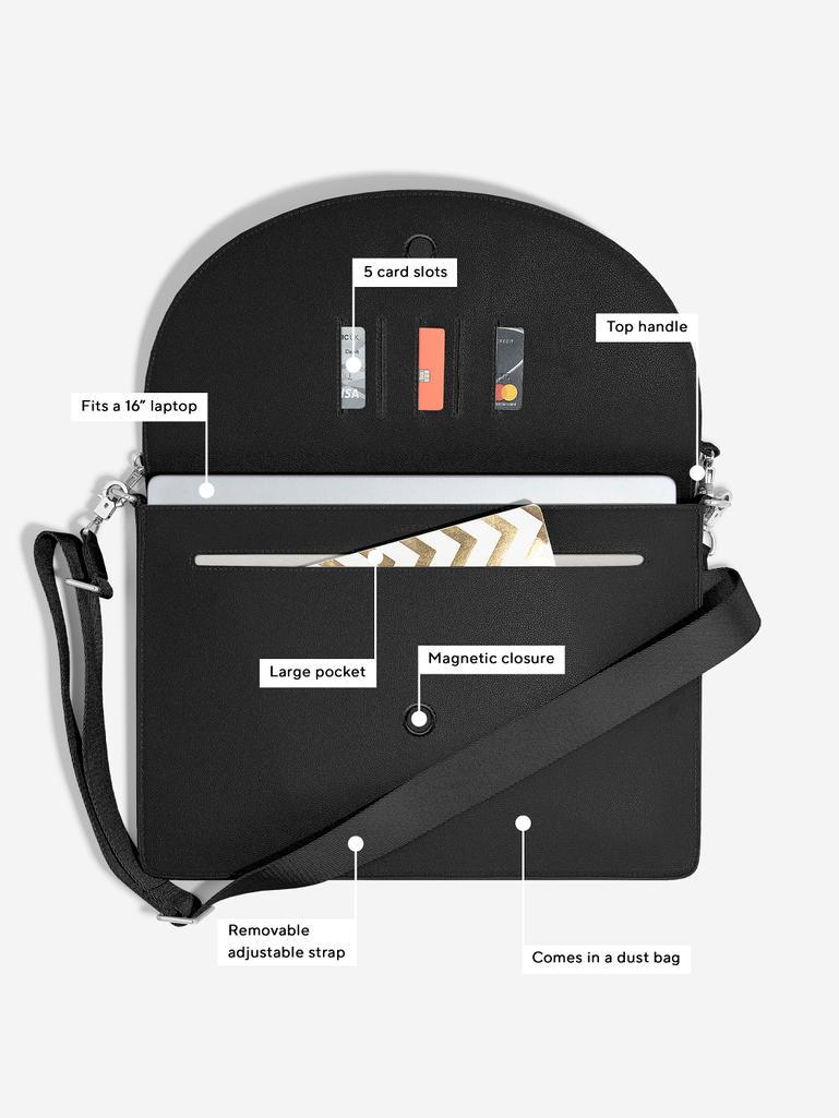 Black Slim Laptop Bag