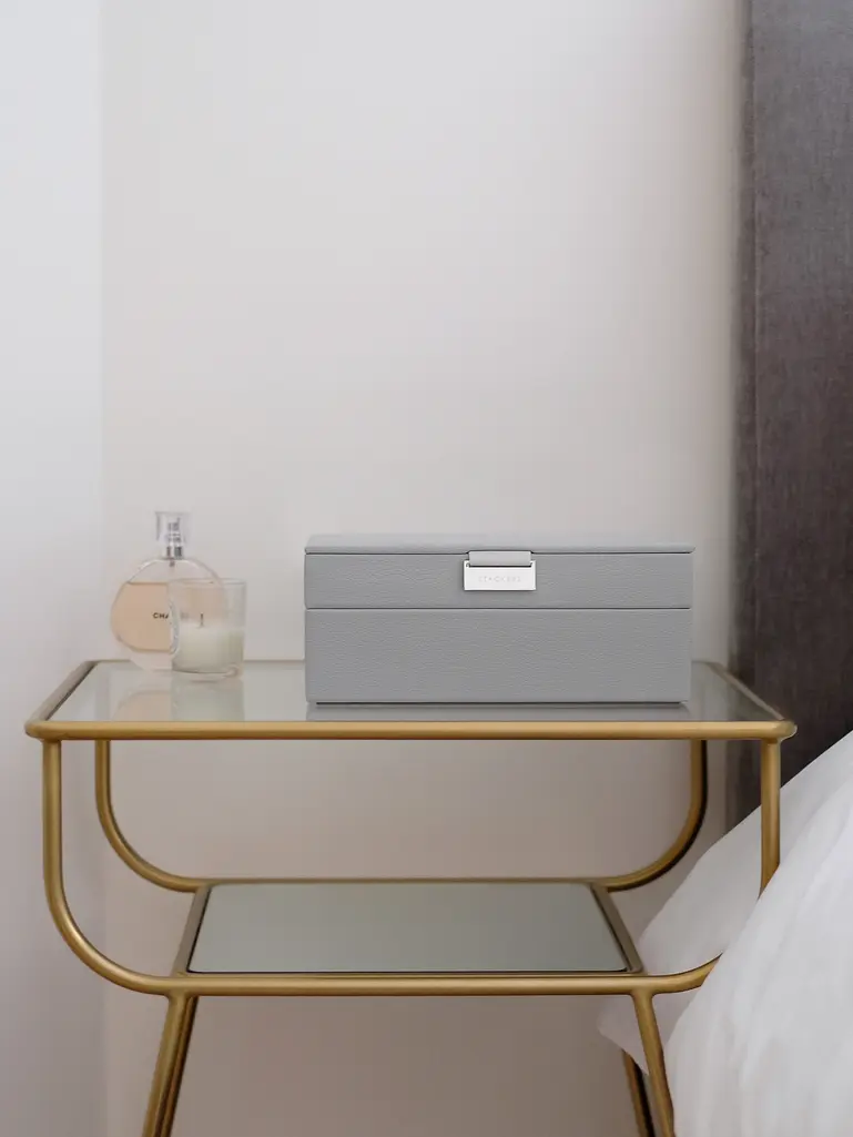 Pebble Grey Classic Jewellery Box Set of 2 With Accessories