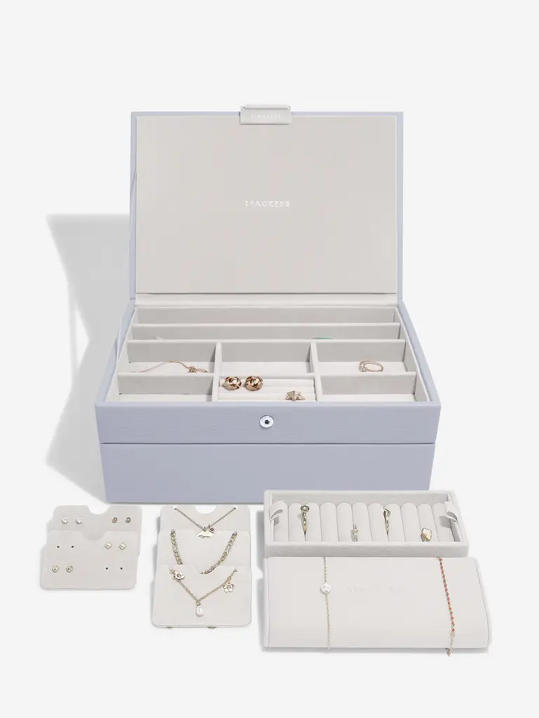 Lavender Classic Jewellery Box Set of 2 With Accessories