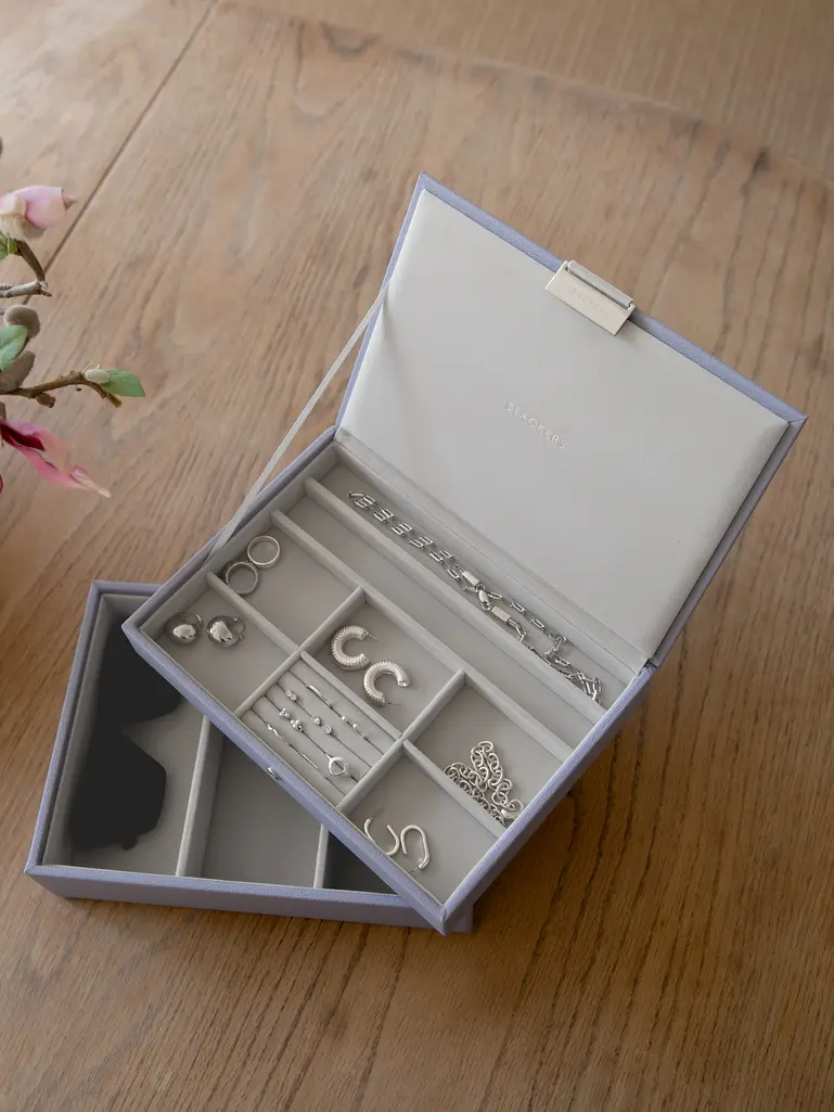 Lavender Classic Jewellery Box Set of 2 With Accessories