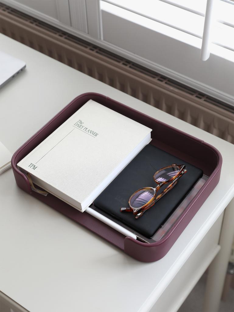 Garnet Red Letter Tray