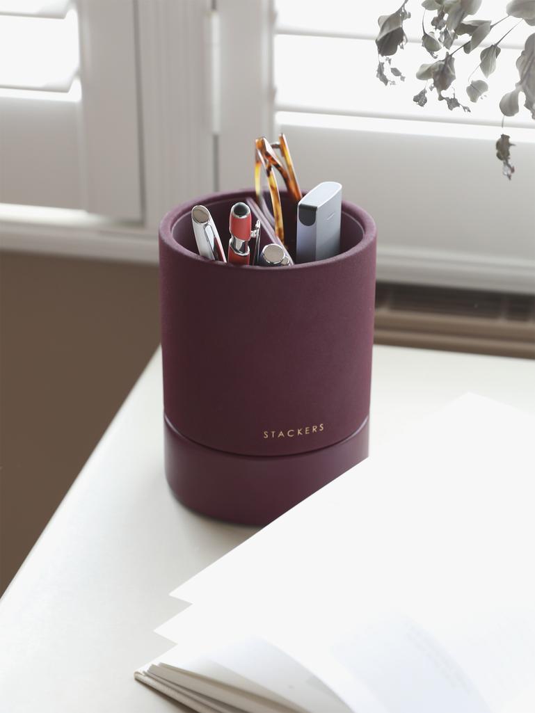 Garnet Red Stationery Pot