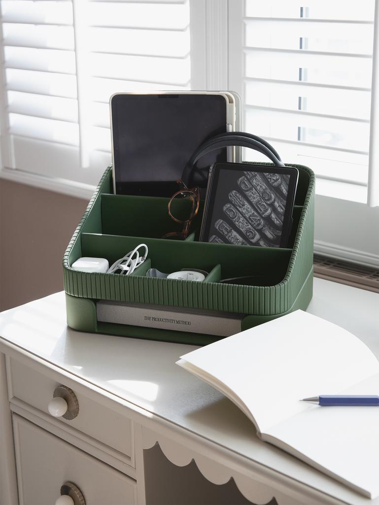 Emerald Green Desk Organiser Set