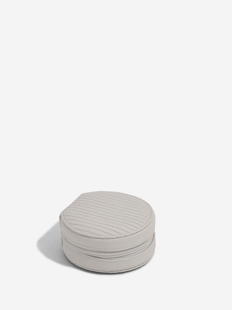 Limestone Round Travel Jewellery Box