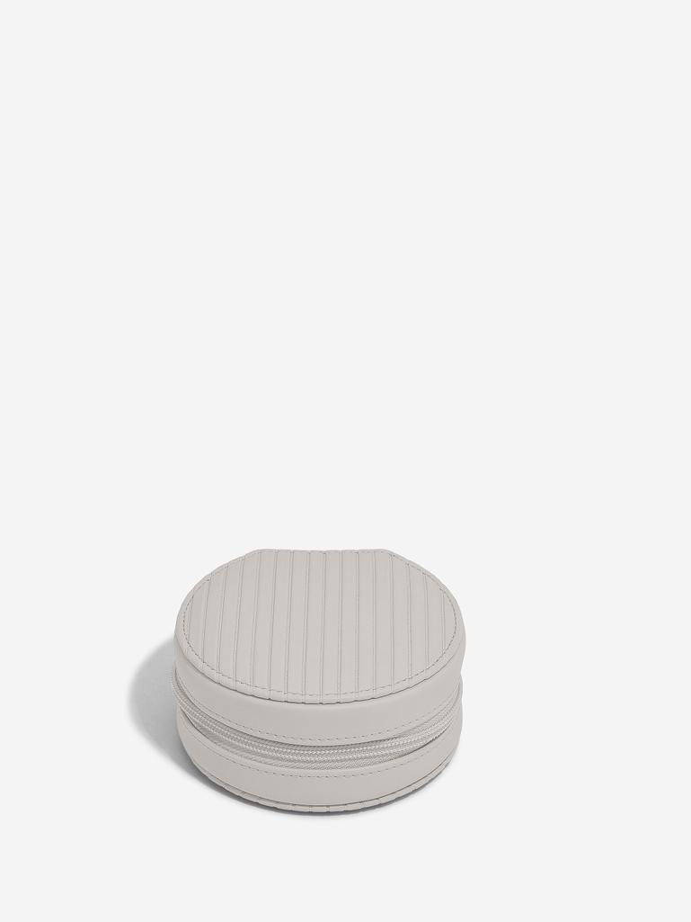 Limestone Round Travel Jewellery Box
