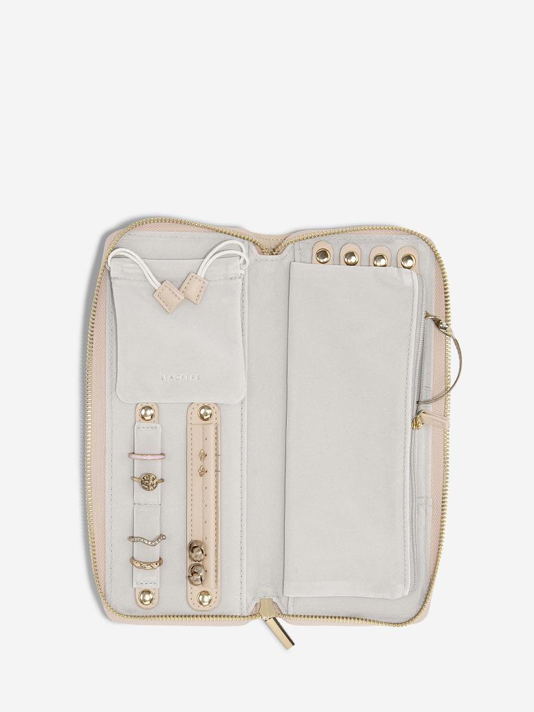 Blush Woven Jewellery Roll