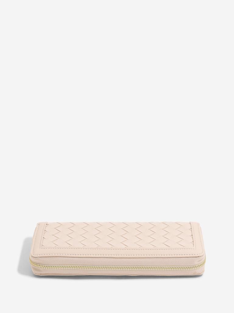 Blush Woven Jewellery Roll