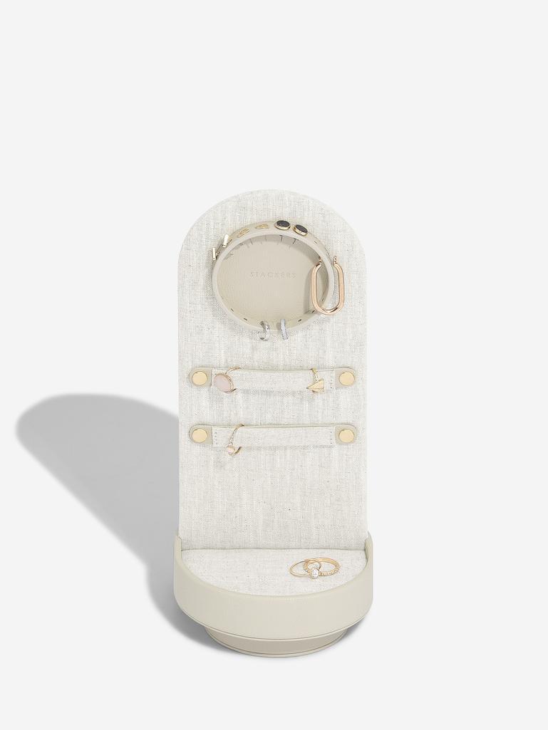 Oatmeal & Linen Rotating Jewellery Stand
