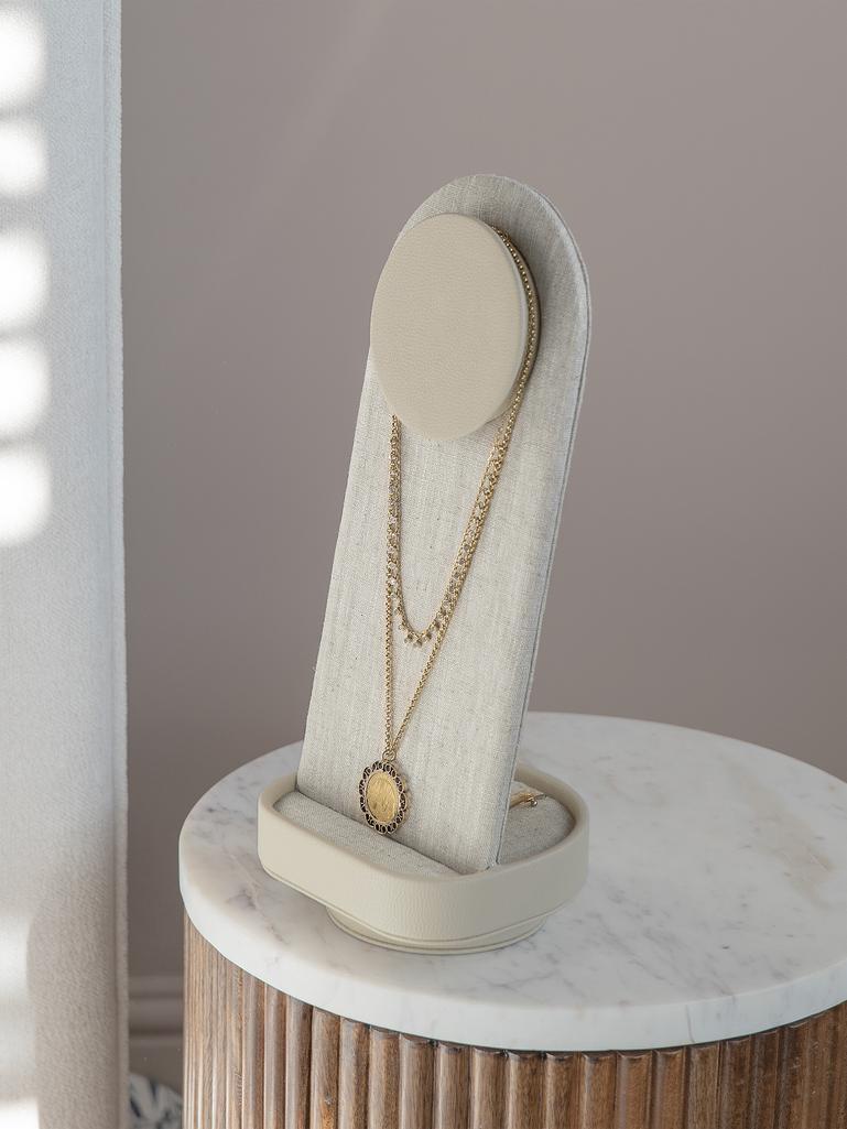 Oatmeal & Linen Rotating Jewellery Stand