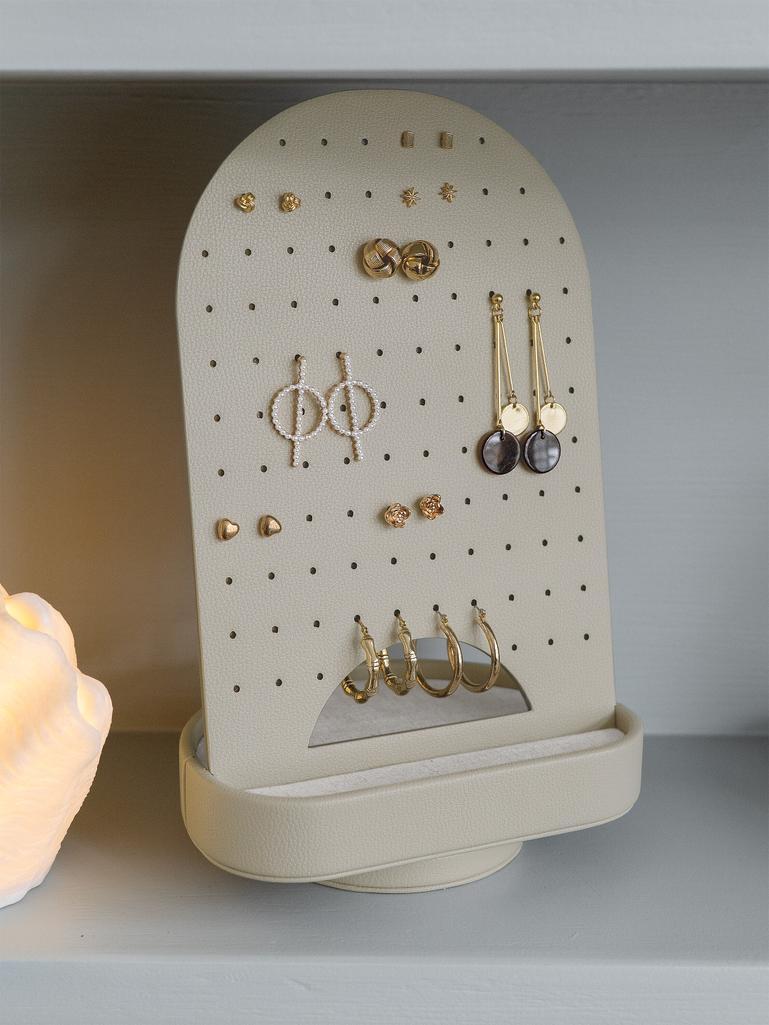 Oatmeal & Linen Rotating Earring Organiser