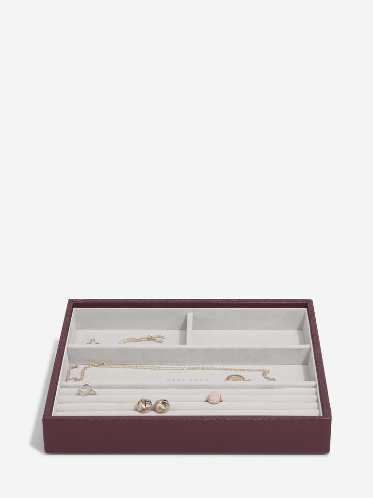 Burgundy Classic Jewellery Box Set of 4