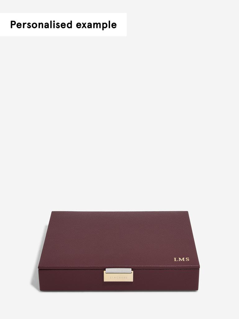Burgundy Classic Jewellery Box Lid