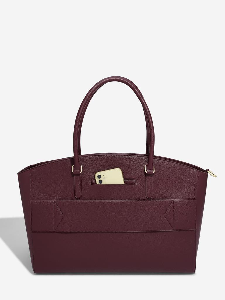 Burgundy Large Work Tote Bag