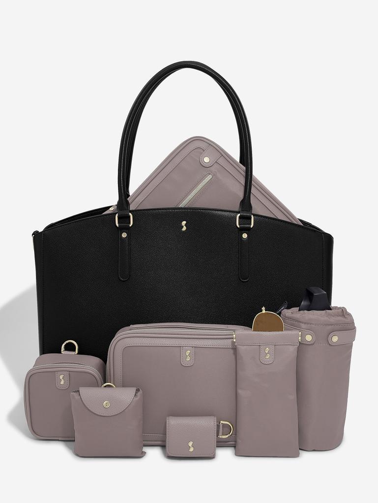 Black Work Tote & Accessories Set