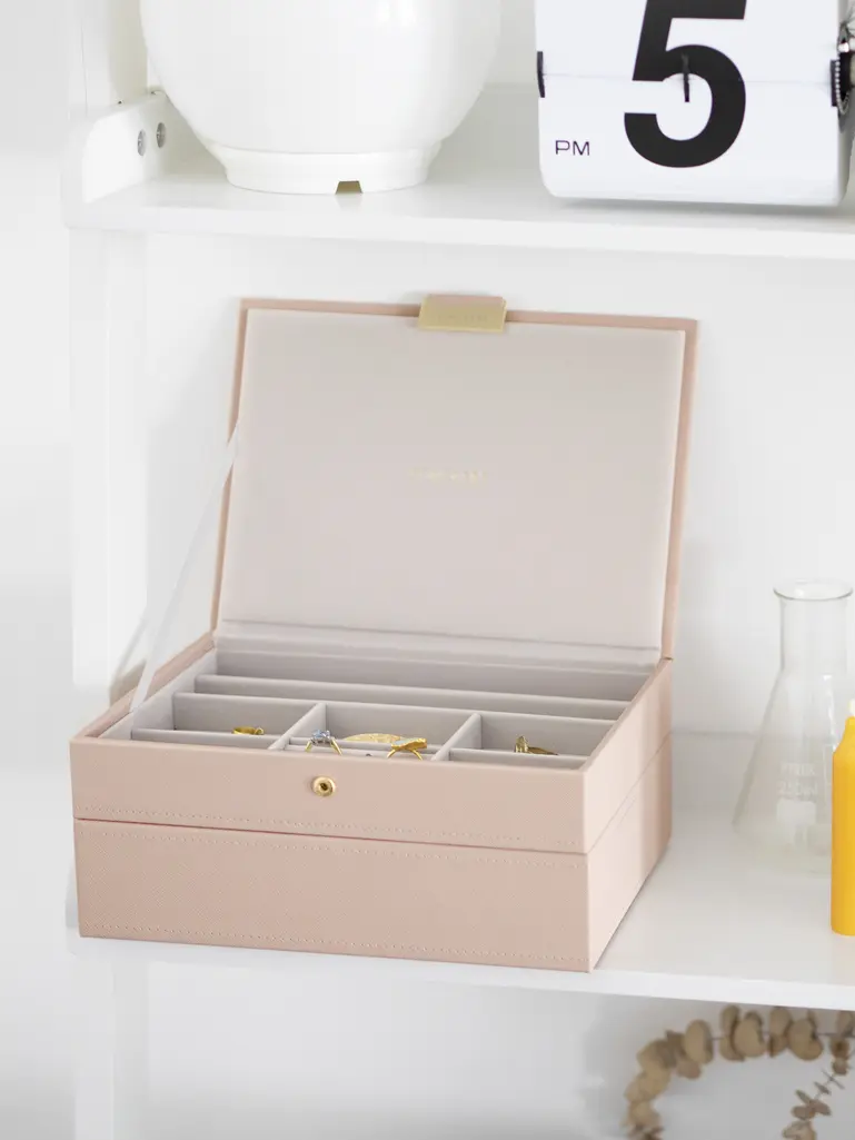 Blush Raffia Classic Jewellery Box Set of 2